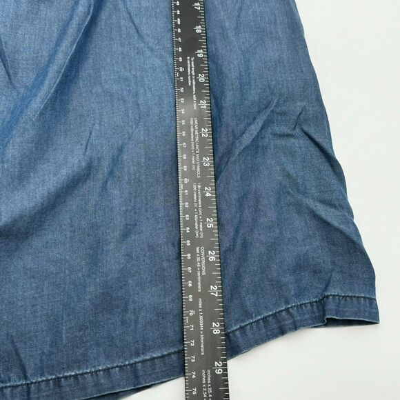 TOMMY‎ BAHAMA | Size Small Off Shoulder Flounce 100% Tencel Denim Dress Pockets - Picture 7 of 8